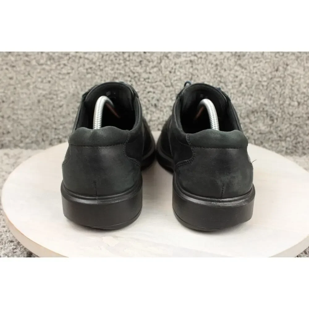 ECCO Black Leather Oxford Shoes Mens 11 Comfort Dress Lace Up